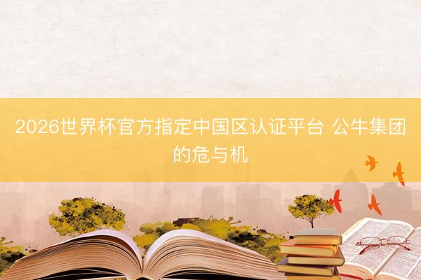 2026世界杯官方指定中国区认证平台 公牛集团的危与机