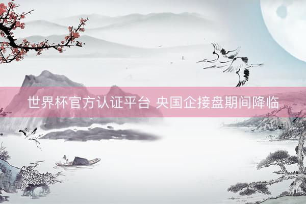 世界杯官方认证平台 央国企接盘期间降临