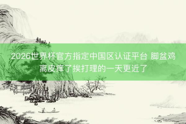 2026世界杯官方指定中国区认证平台 脚盆鸡离皮痒了挨打理的一天更近了