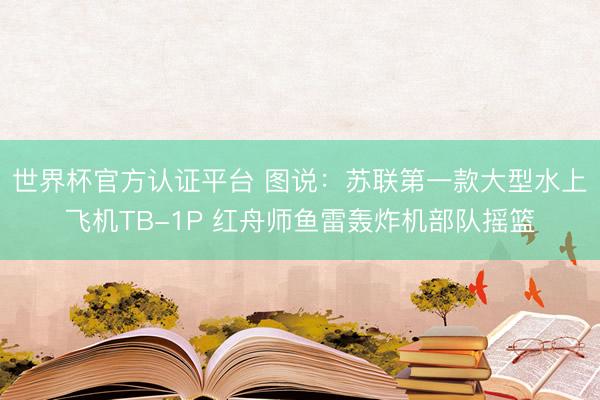 世界杯官方认证平台 图说：苏联第一款大型水上飞机TB-1P 红舟师鱼雷轰炸机部队摇篮