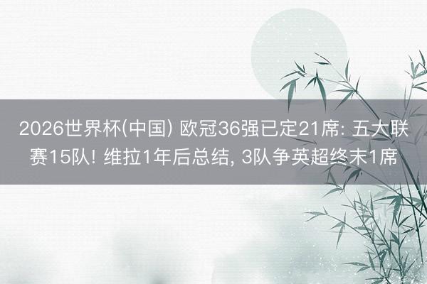 2026世界杯(中国) 欧冠36强已定21席: 五大联赛15队! 维拉1年后总结， 3队争英超终末1席