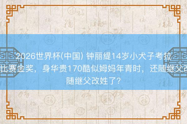 2026世界杯(中国) 钟丽缇14岁小犬子考拉拿跳舞比赛金奖，身华贵170酷似姆妈年青时，还随继父改姓了？